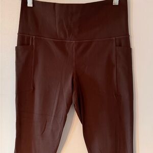 Athleta High-Waist Pocket Leggings in Chocolate Brown